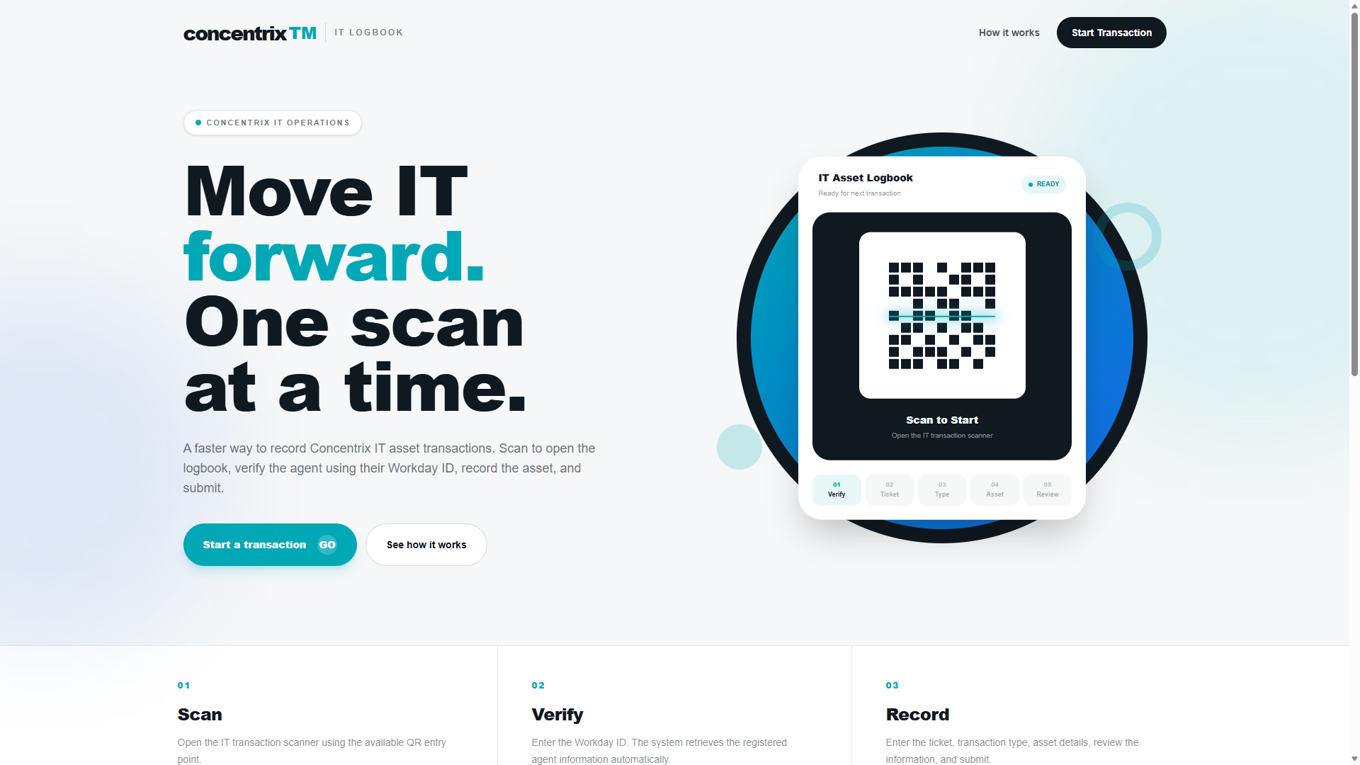 Concentrix IT Logbook project preview
